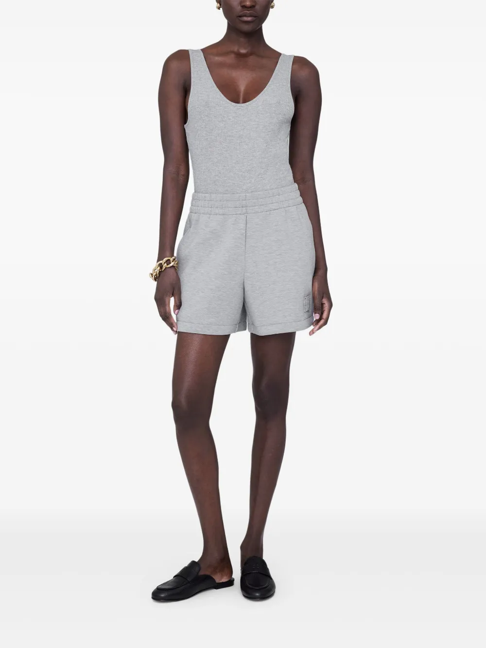 ANINE BING Shorts met logo - Grijs