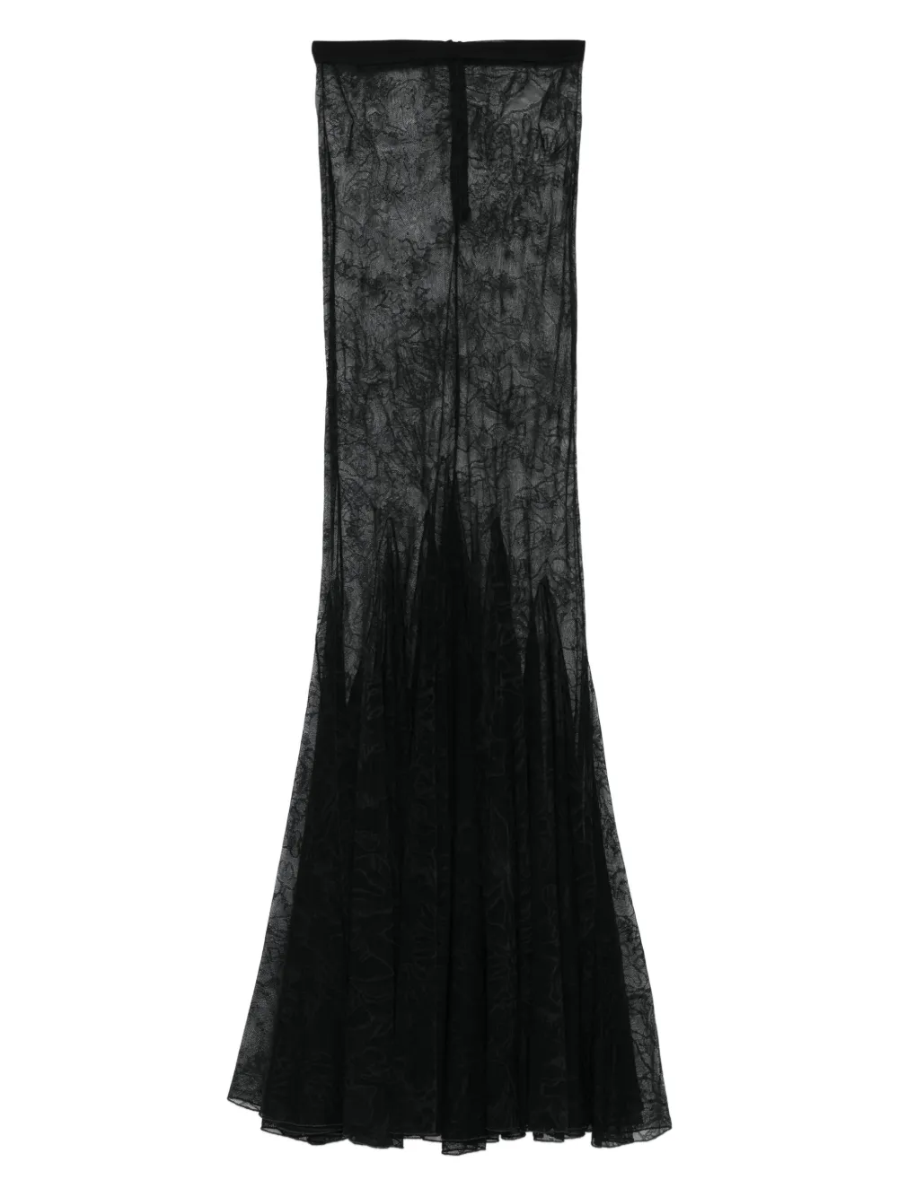 David Koma Semi-doorzichtige rok - Zwart