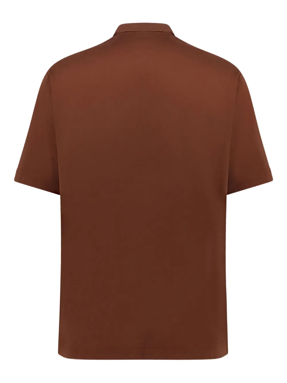 ALPHA STUDIO Katoenen poloshirt met korte mouwen - Bruin