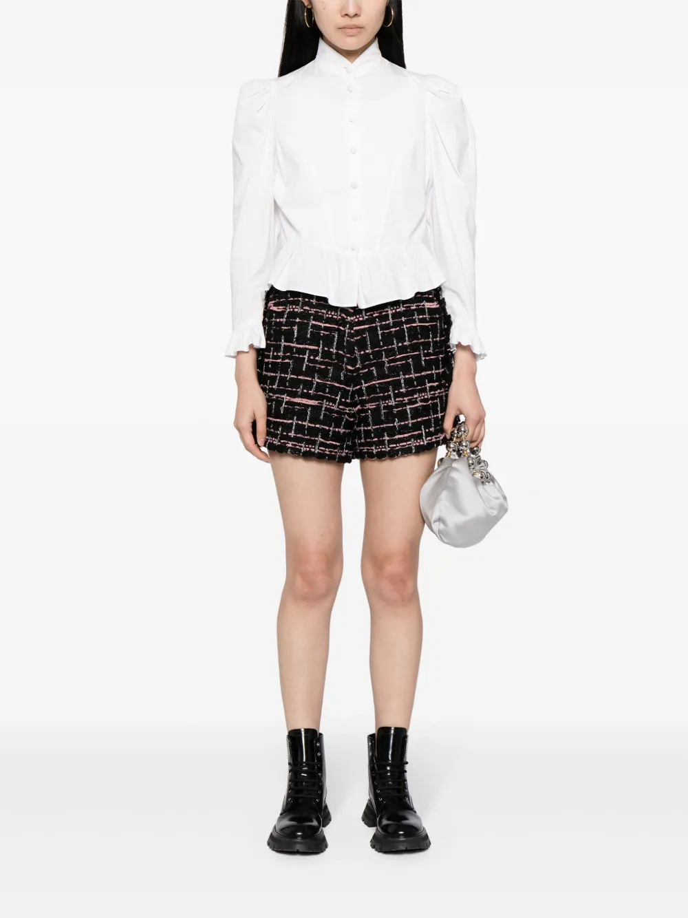 SHIATZY CHEN Tweed high waist shorts - Veelkleurig