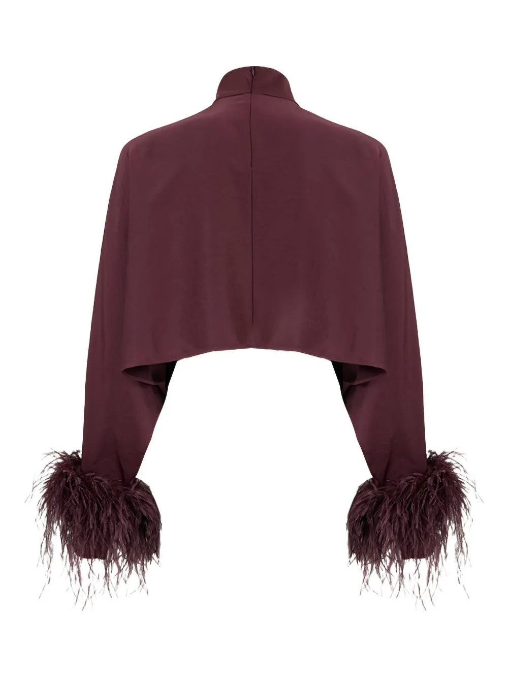 LAPOINTE Blouse met veren afwerking - Rood