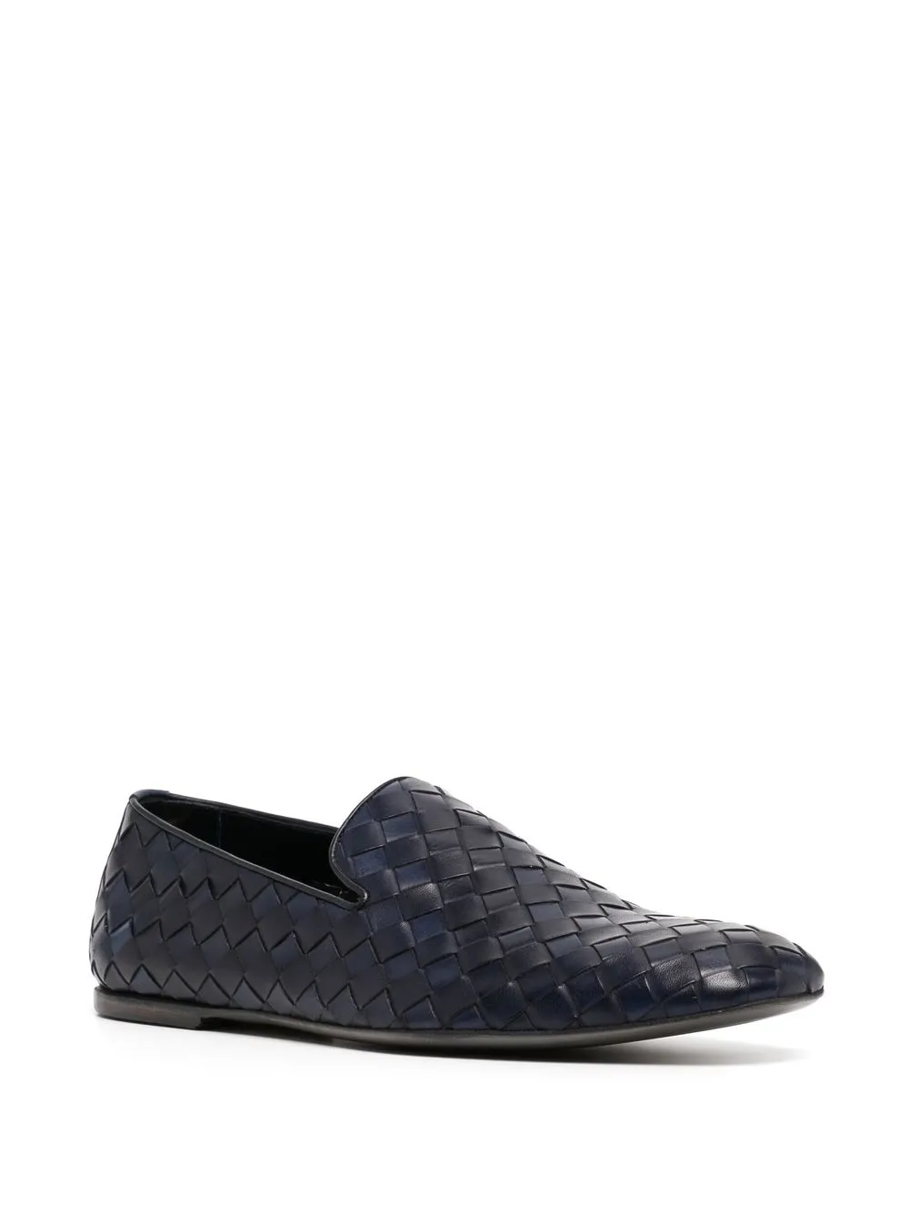 Barrett woven-leather loafers - Blauw