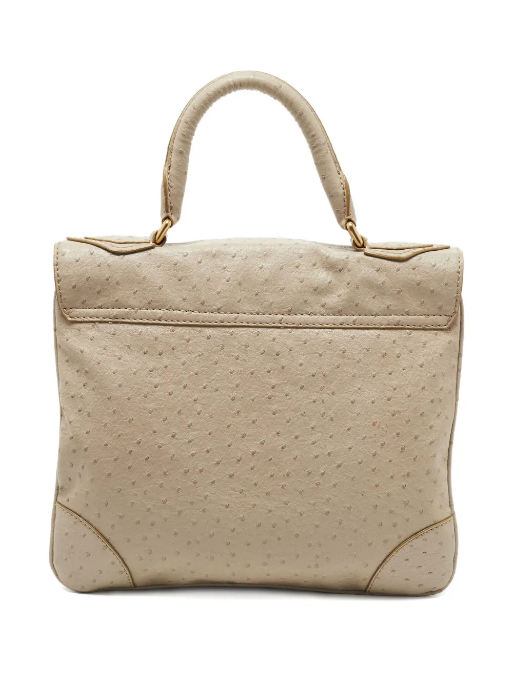 Marc By Marc Jacobs Schoudertas met struisvogeleffect en handgreep - Beige