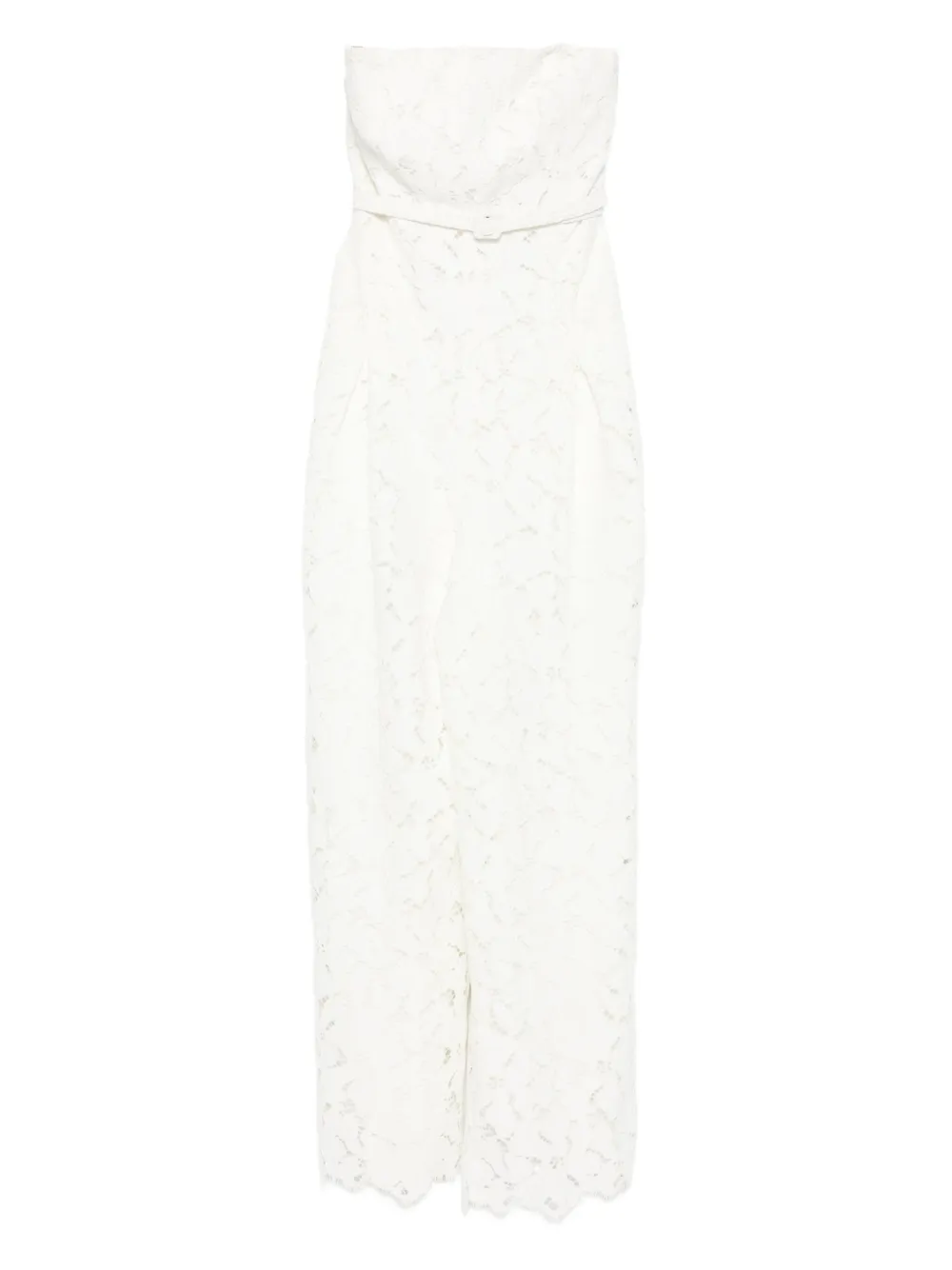 Simkhai Kanten jurk met ceintuur - Wit