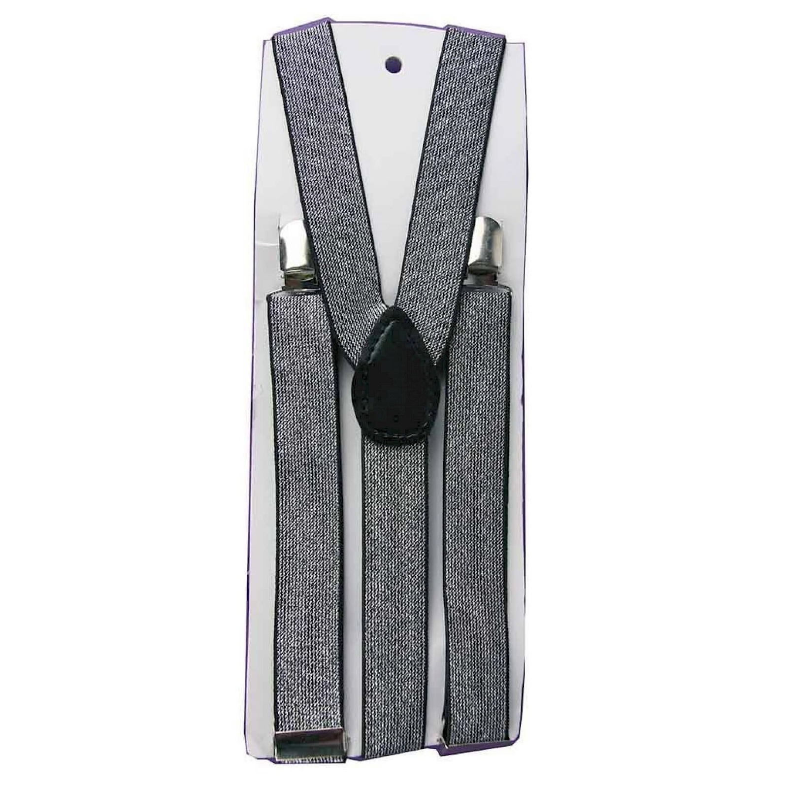 Faram Party Lurex verkleedkleding bretels - glitters zilver - volwassenen - carnaval