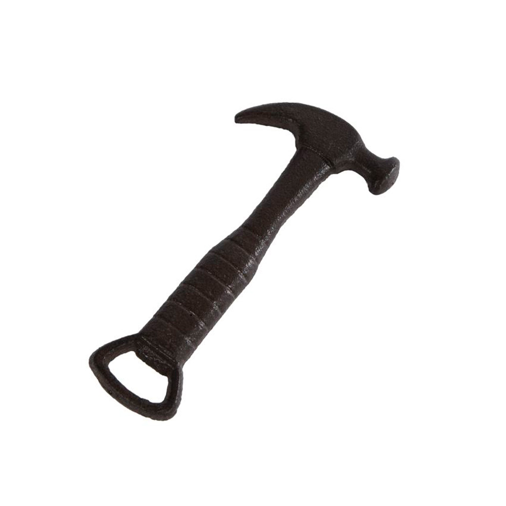 Bieropener Hamer roest gietijzer 17,5x8,5x1,2cm