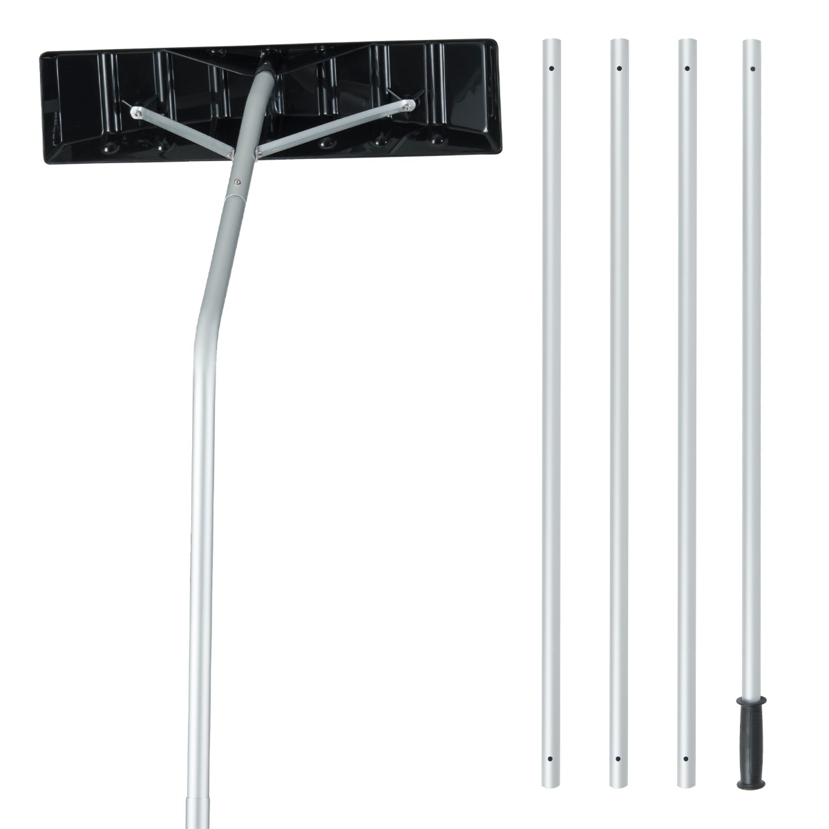 Sneeuwschuiver voor Het Dak Aluminium Verlengbuizen & Antisliphandgreep Telescopische Sneeuwschuiver voor Zonnepanelen en Dak