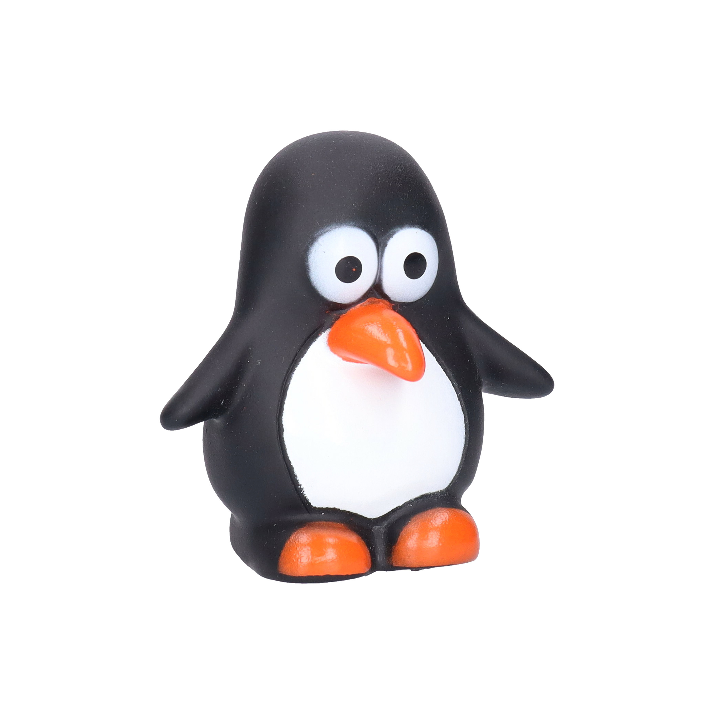 Rubber badeendje/pinguin - Classic zwart - badkamer fun artikelen - size 6 cm - kunststof -