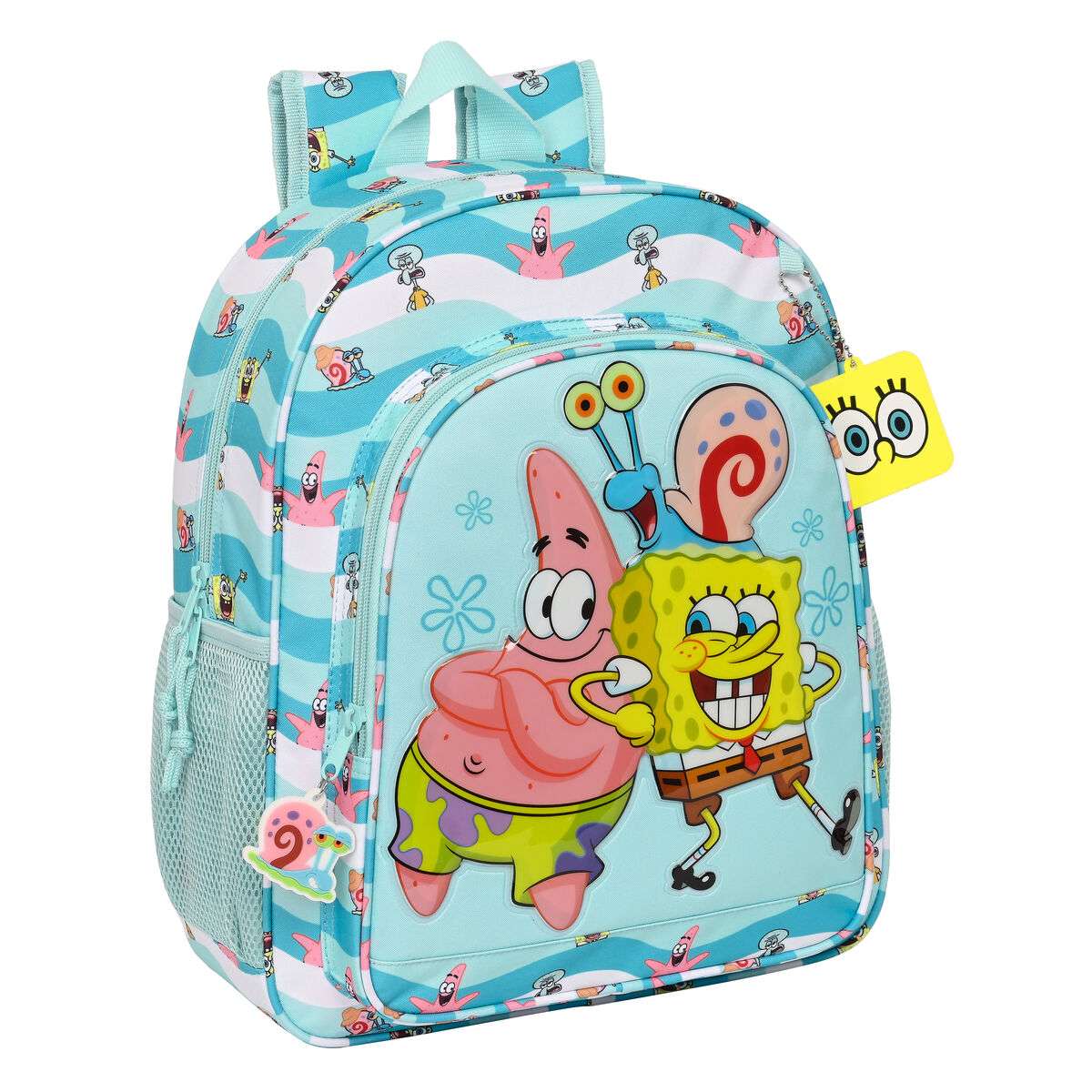 Schoolrugzak Spongebob Stay positive Blauw Wit 32 x 38 x 12 cm