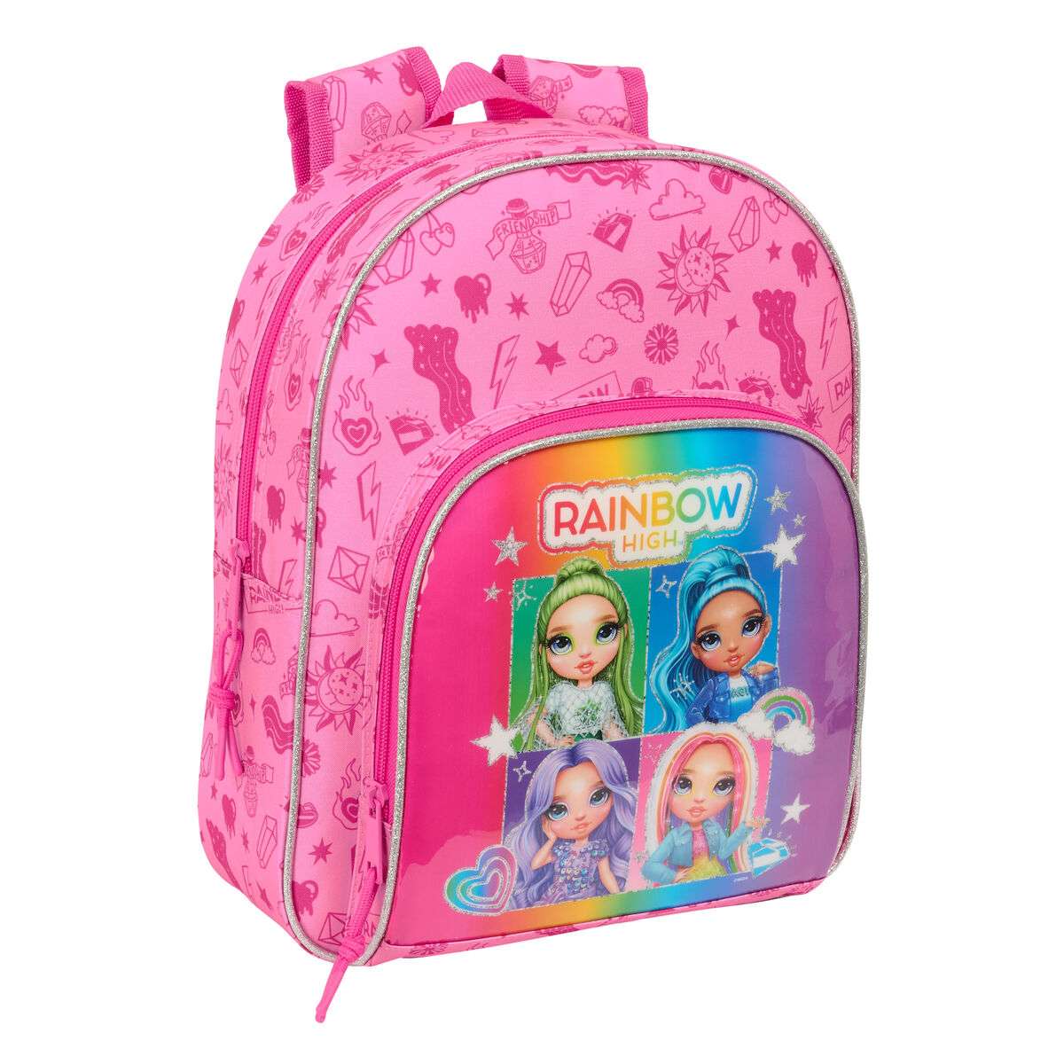Schoolrugzak Rainbow High Shine Multicolour 28 x 34 x 10 cm