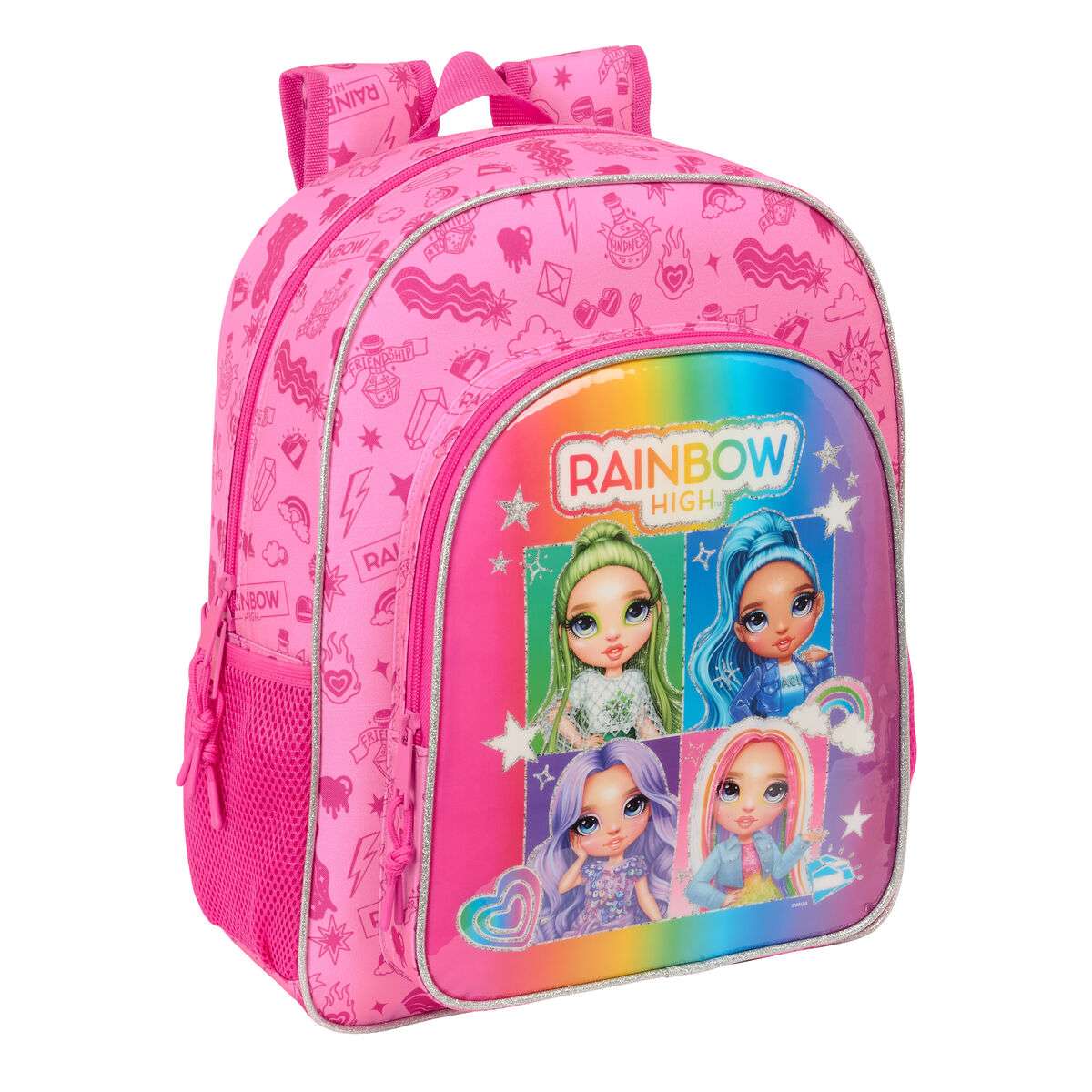 Schoolrugzak Rainbow High Shine Multicolour 32 x 38 x 12 cm