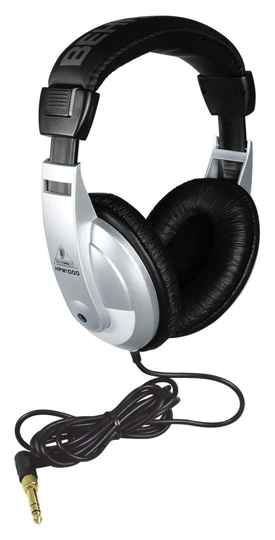 Behringer HPM1000 hoofdtelefoon/headset Hoofdtelefoons Bedraad Muziek Zwart, Zilver