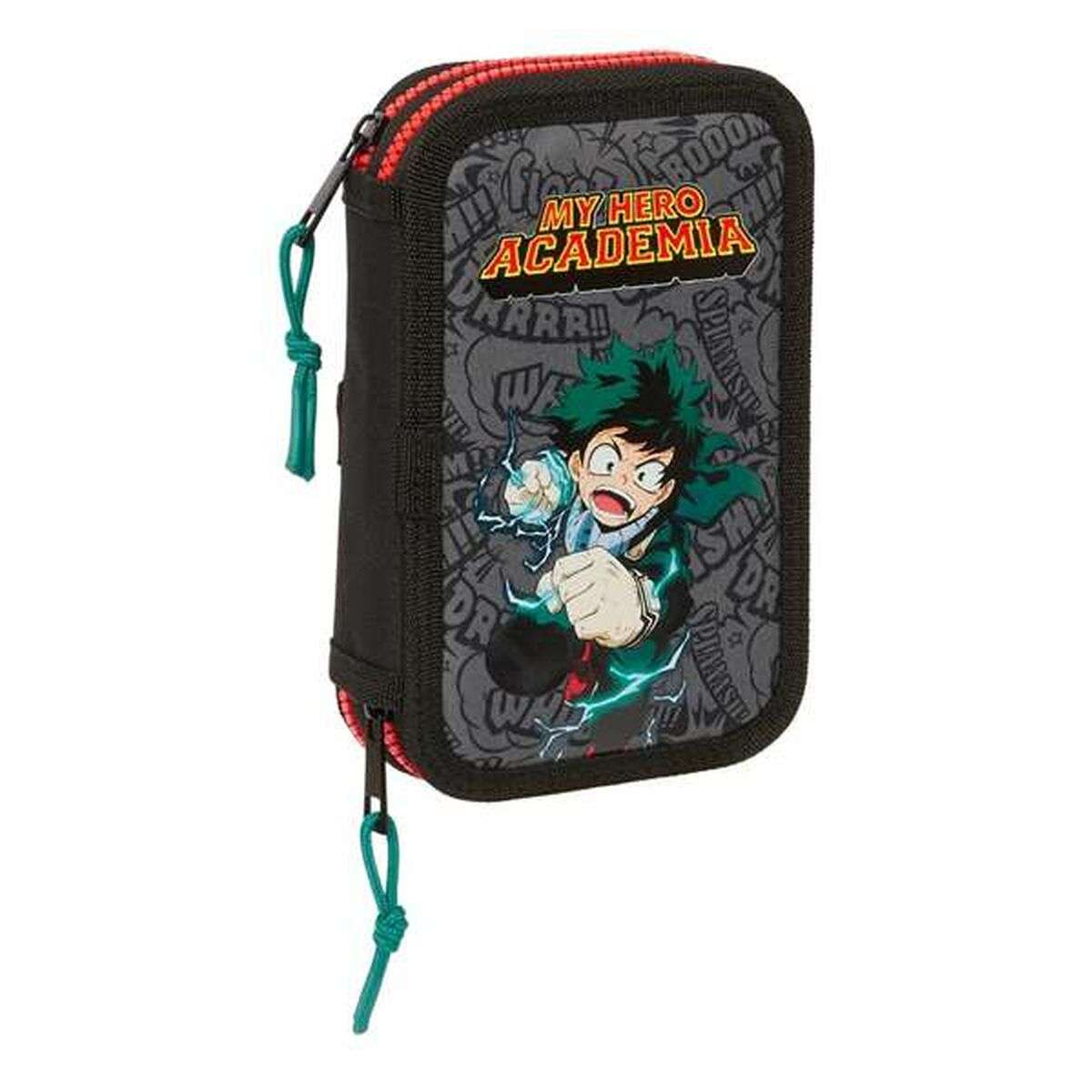 Schoolpennenzak My Hero Academia Zwart 12.5 x 19.5 x 4 cm 28 Onderdelen