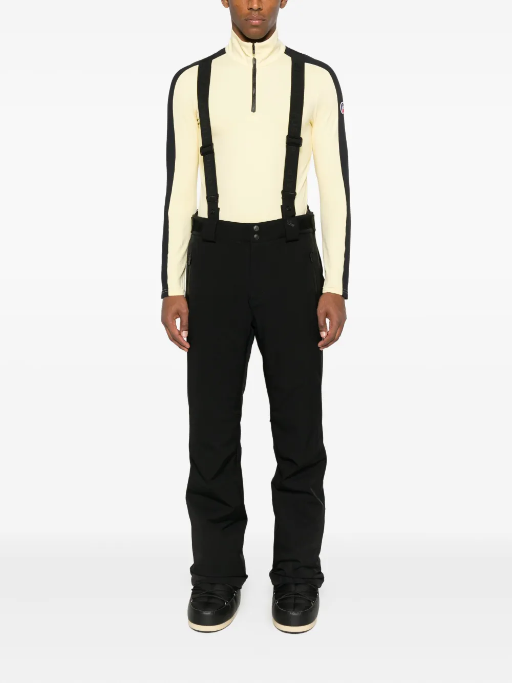 Fusalp Top met vlakken en halve rits - Beige