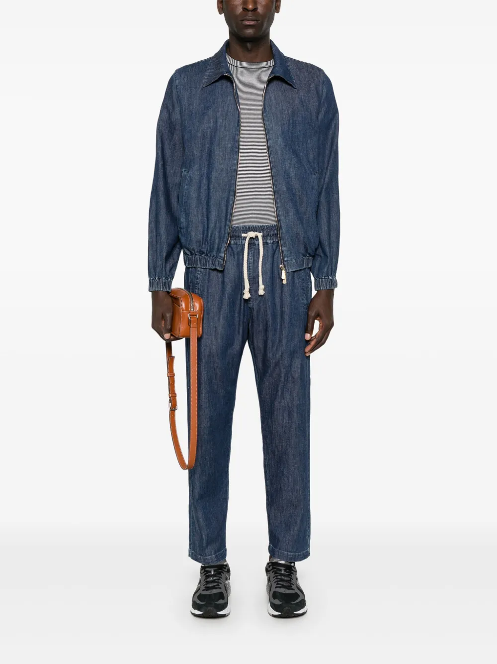 Eleventy Denim bomberjack - Blauw