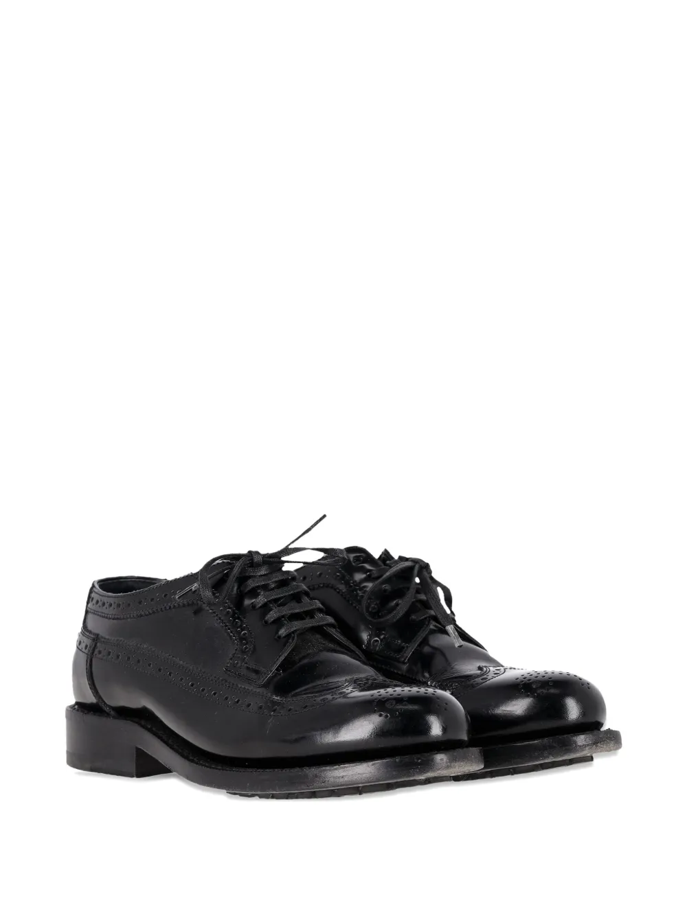 Celine Pre-Owned Academy brogues met veters - Zwart