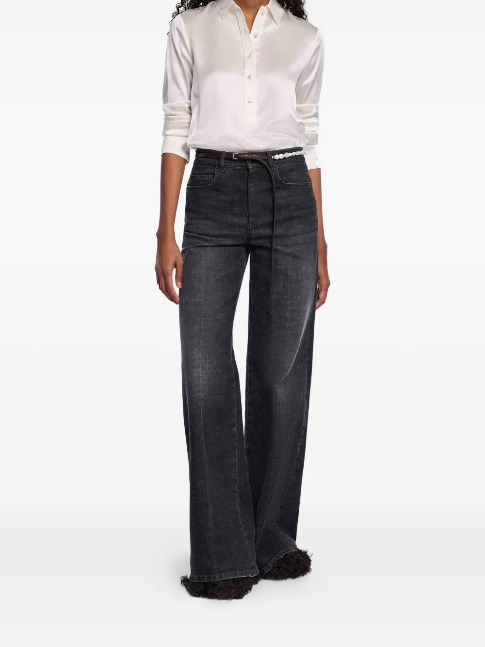 Dorothee Schumacher Sense of Shine zijden blouse - Beige