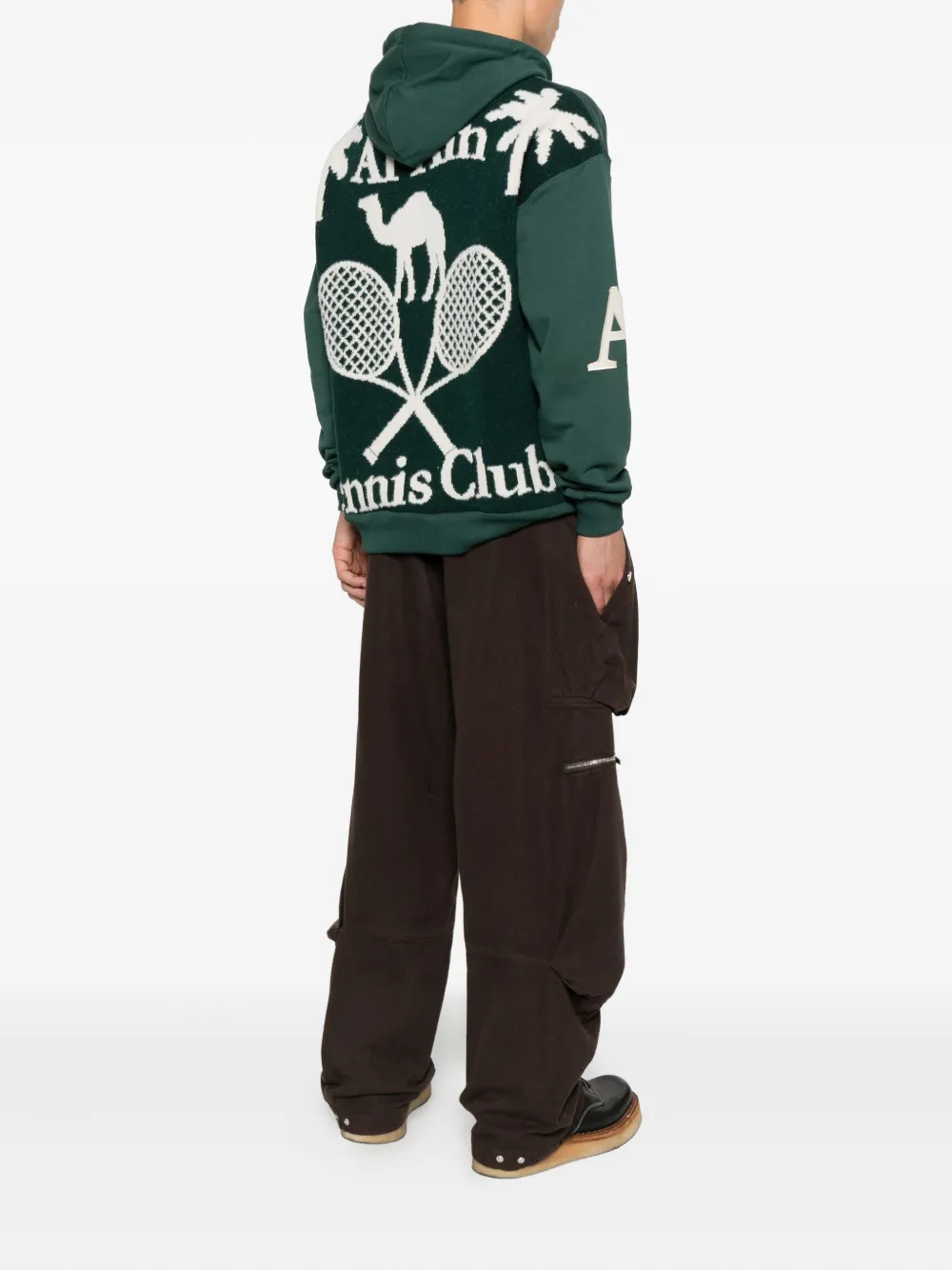 AL AIN Hoodie met logoprint - Groen