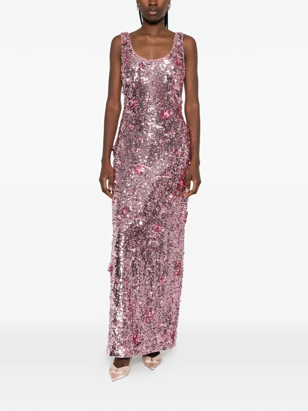 Simkhai sequin-embellishment maxi dress - Roze