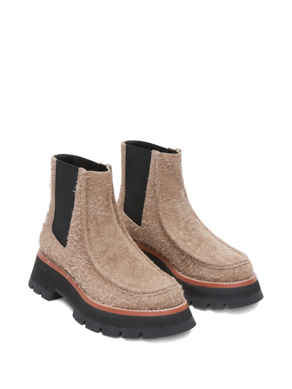 3.1 Phillip Lim Kate textured chelsea boots - Beige