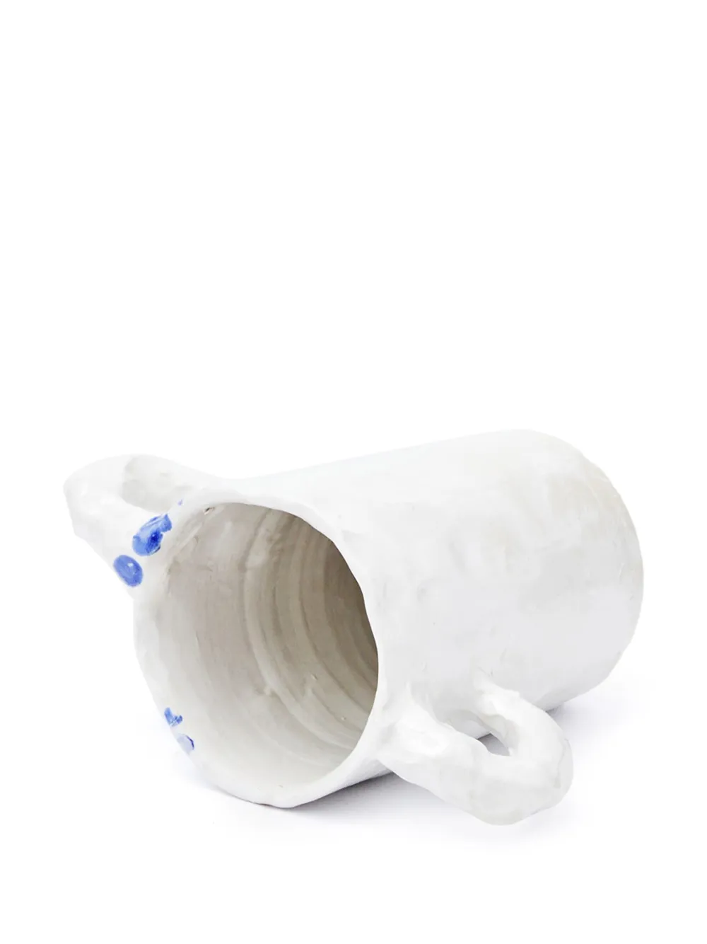 NIKO JUNE Studio vaas met verfspatten - Wit