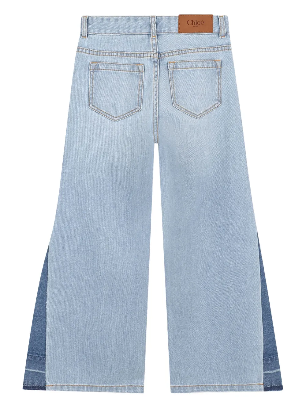 Chloé Kids Jeans met wijde pijpen - Blauw