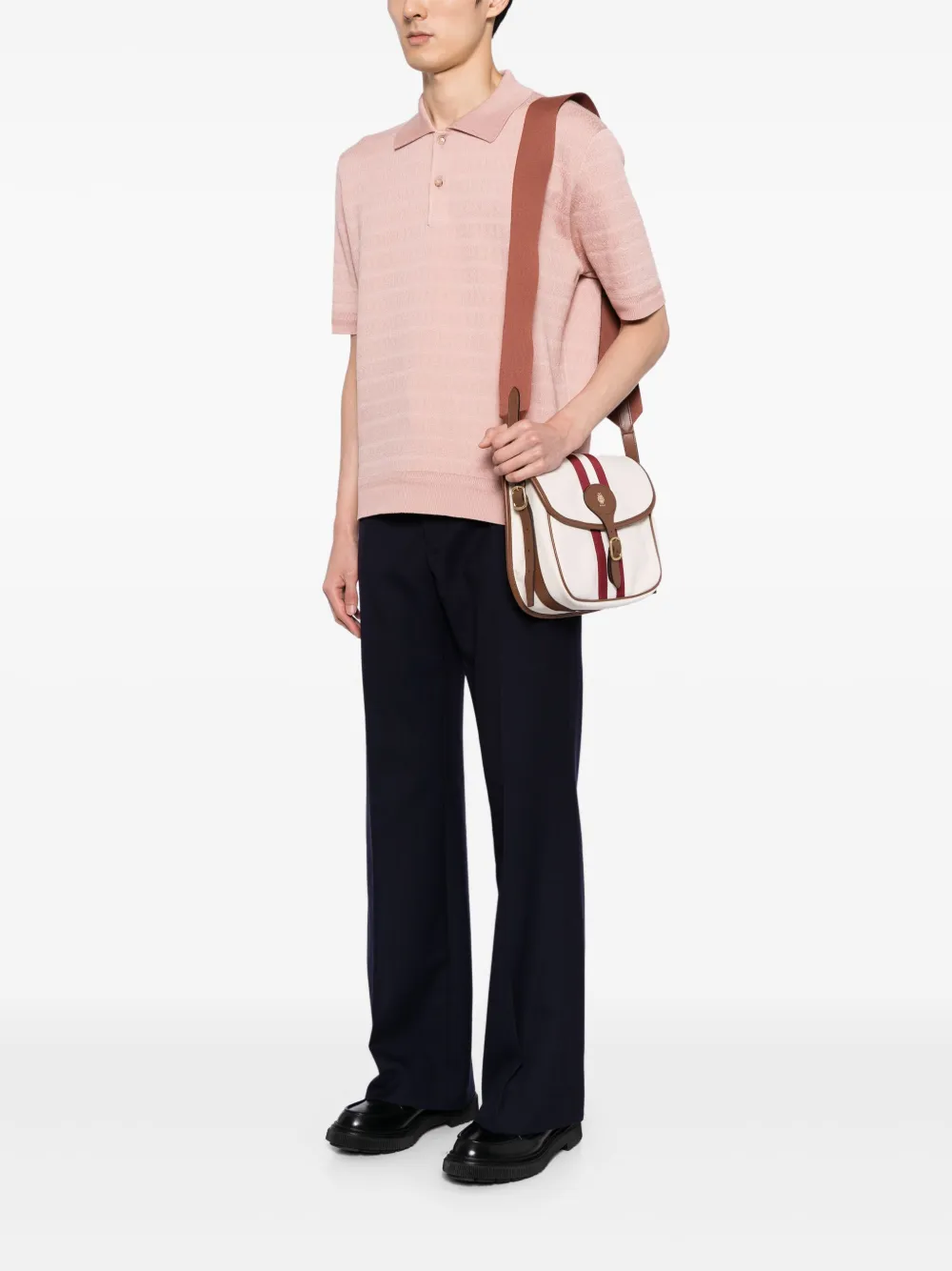 Bally Messengertas met twee strepen - Beige