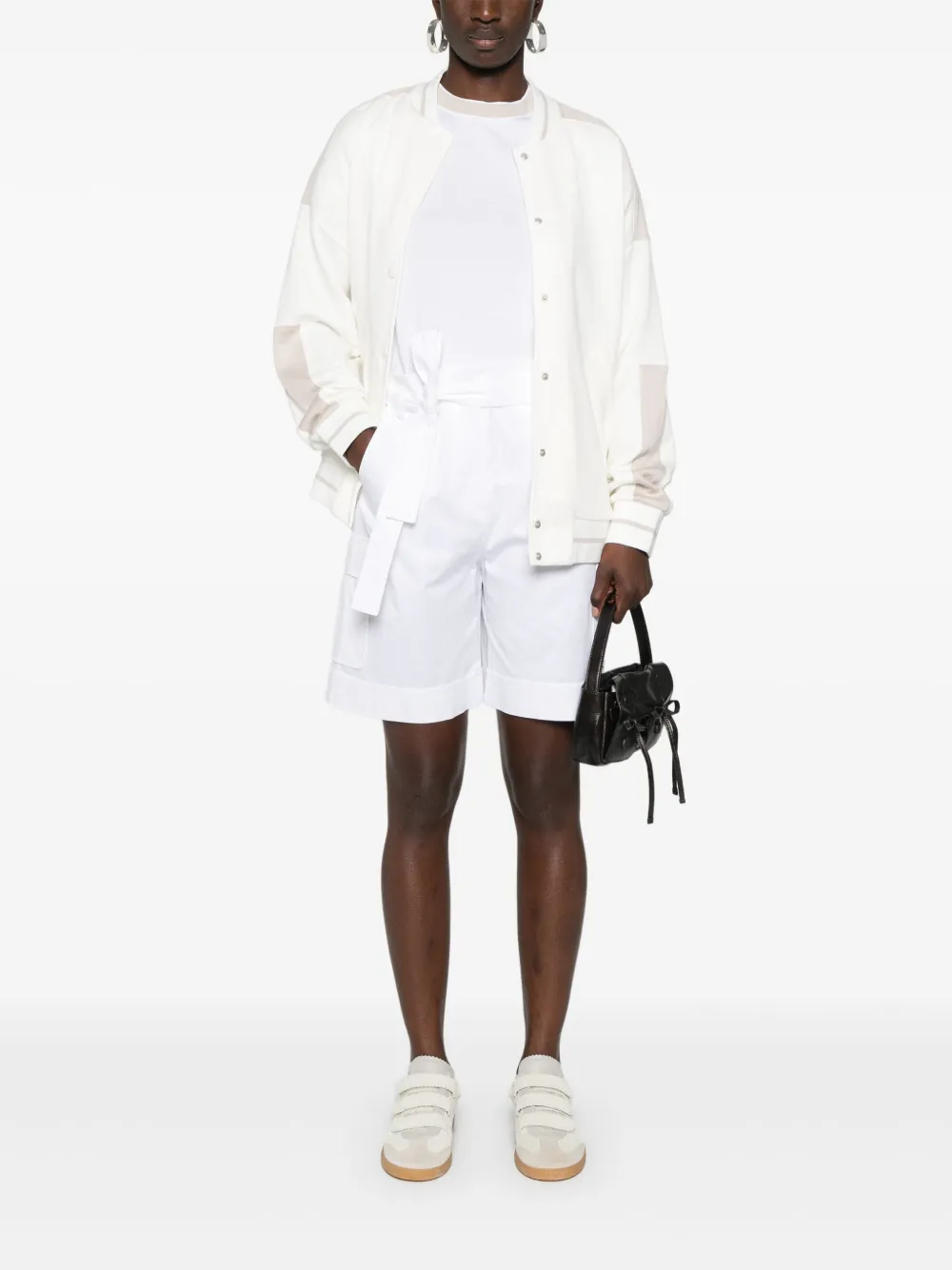 Eleventy Bomberjack met gegraveerd logo - Beige