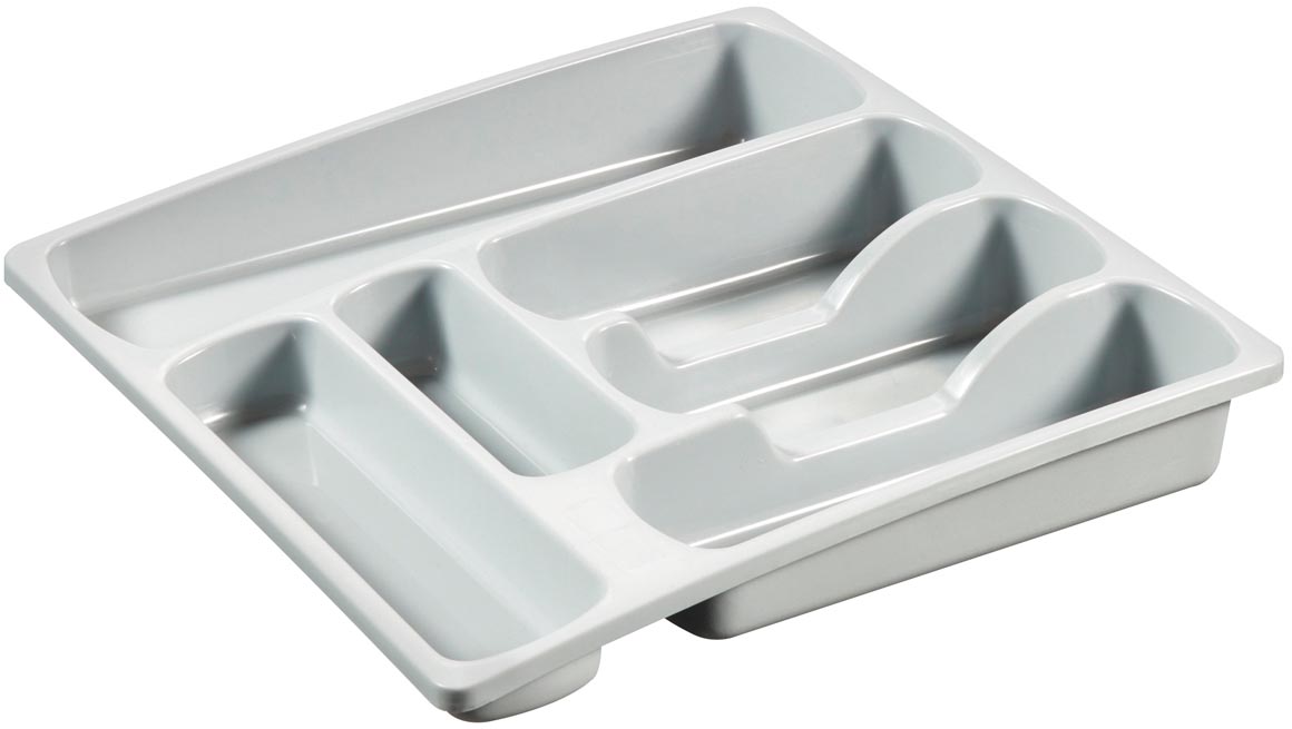 Curver bestekbak 6 vakken lichtgrijs