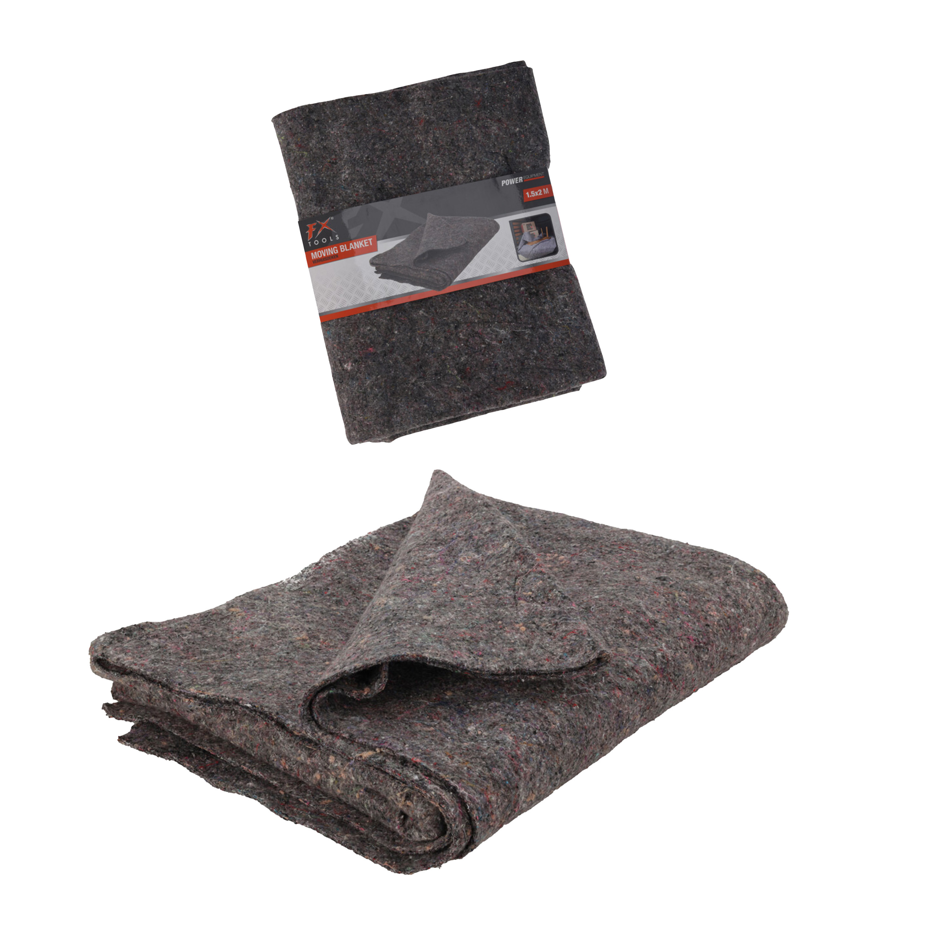 FX Tools Verhuisdeken/opslagdeken - 10x - gemaakt van vilt - 150 x 200 cm - grijs