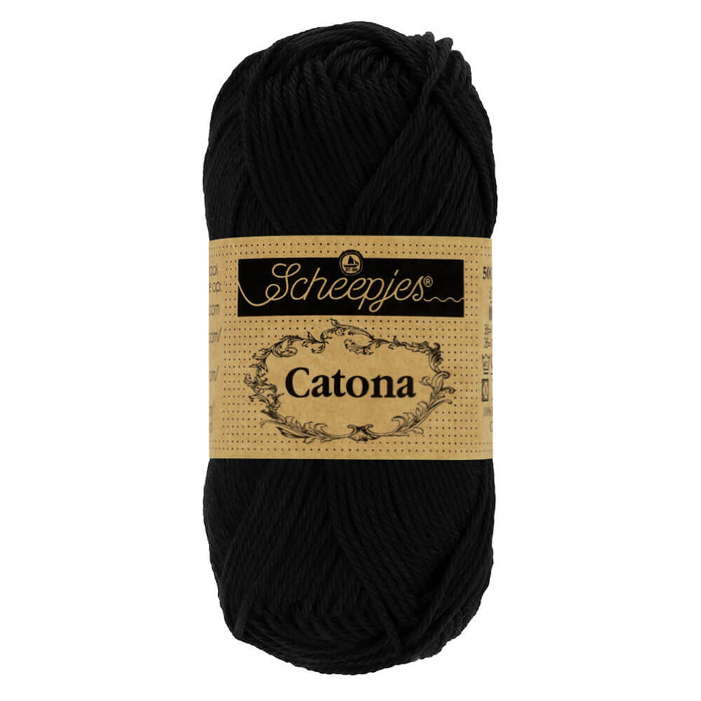 Scheepjes Catona 25g - 110 Jet Black - Haakgaren / Breigaren