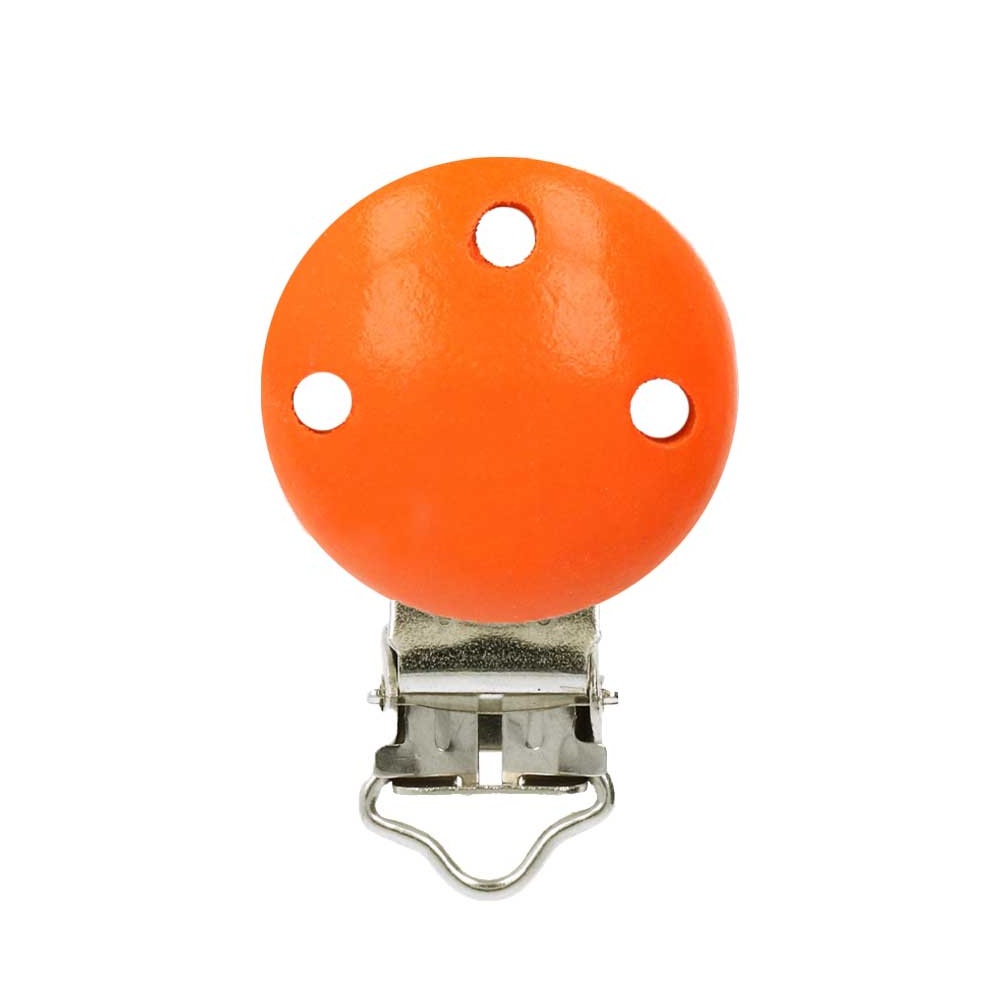 Speenclip hout oranje