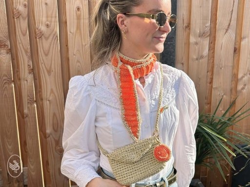 Gratis Haakpatroon Koningsdag tasje en sjaaltje - Haak met Durable Comfy, Coral Mini en Glam jouw Koningsdag compleet