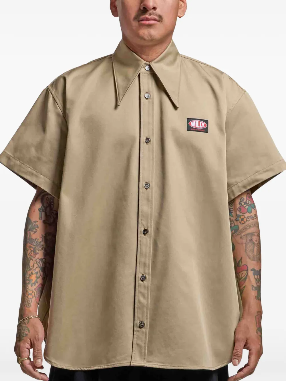 Willy Chavarria Pachuco Work overhemd - Beige