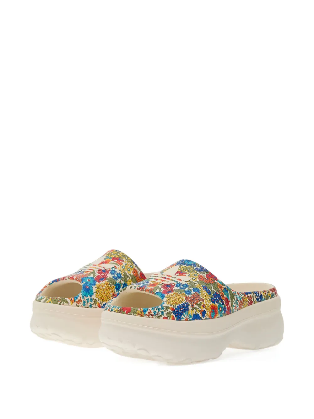 adidas x Liberty London Adifom slippers met bloemenprint - Wit