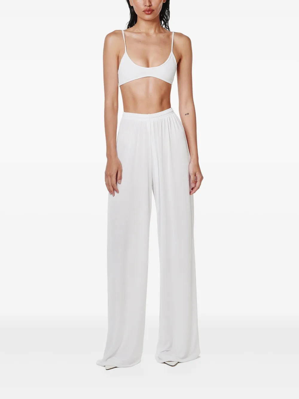 ANNAFOXY High waist palazzo broek - Wit