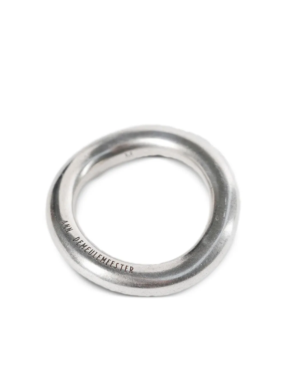 Ann Demeulemeester Ring met gegraveerd logo - Zilver