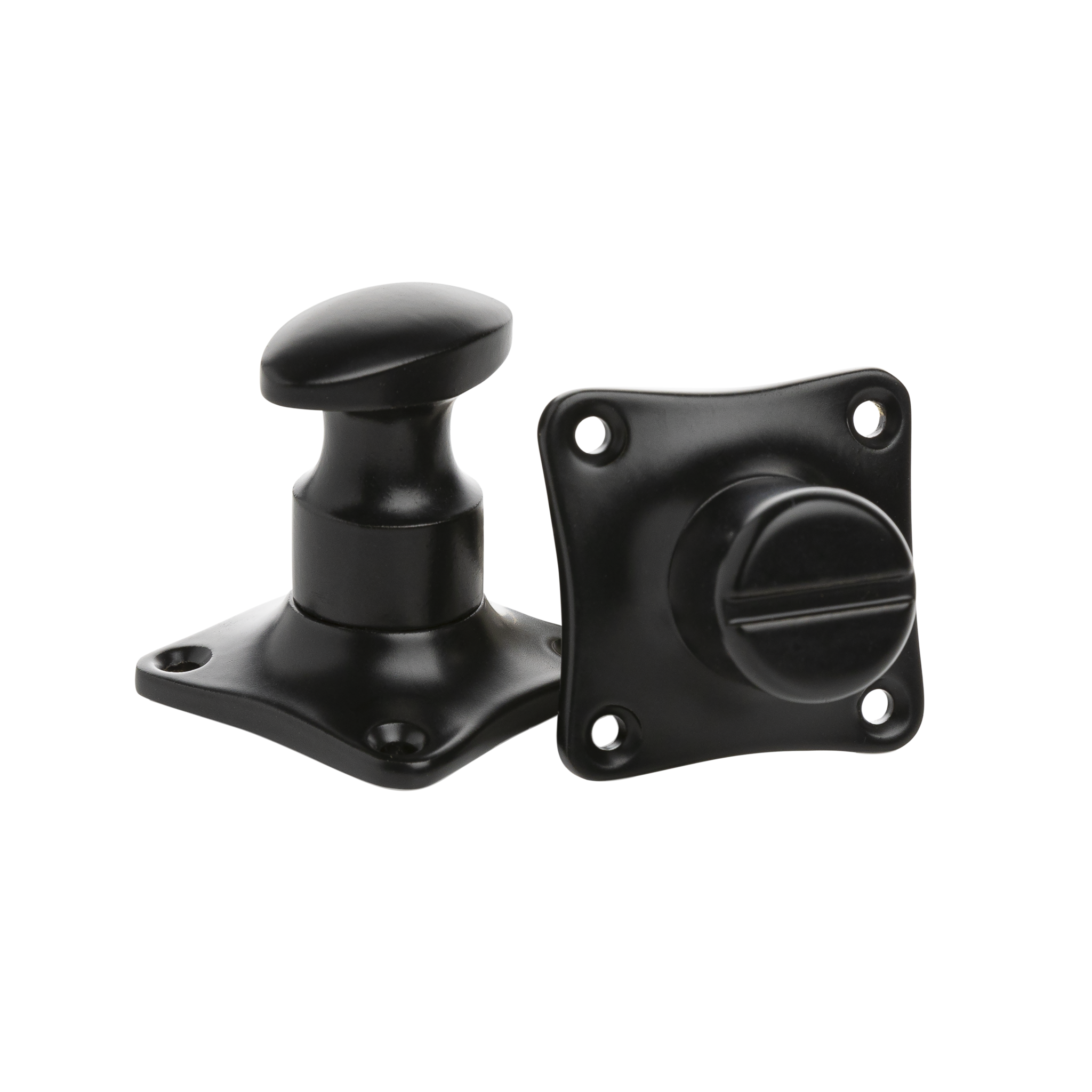 De Oude Deurklink WC Slot Draaiknop mat zwart