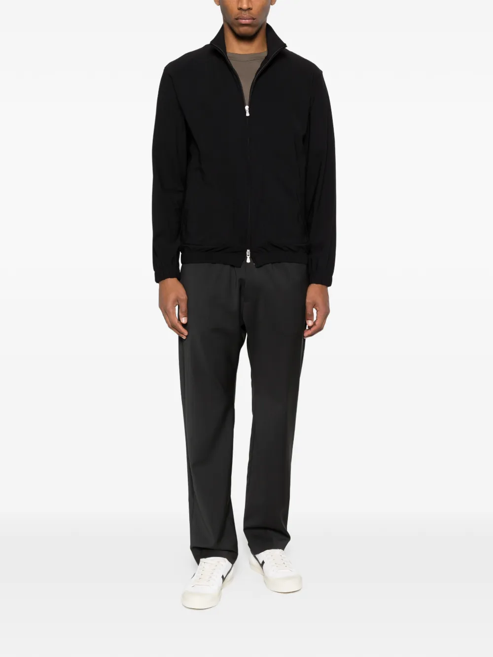 Eleventy high-neck bomber jacket - Zwart