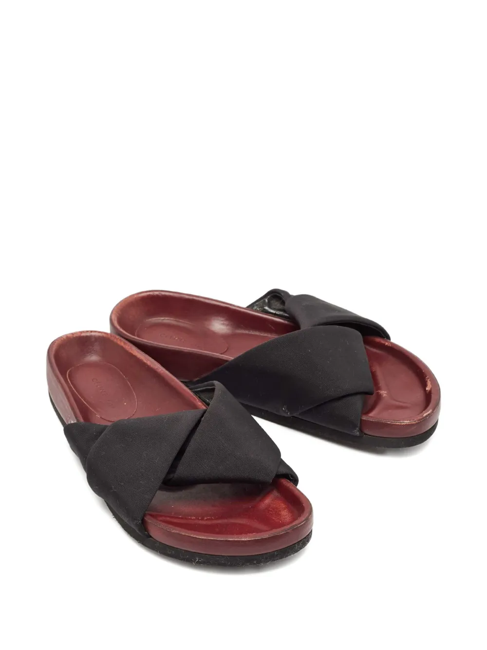 Celine Pre-Owned Slippers met gekruiste bandjes - Zwart