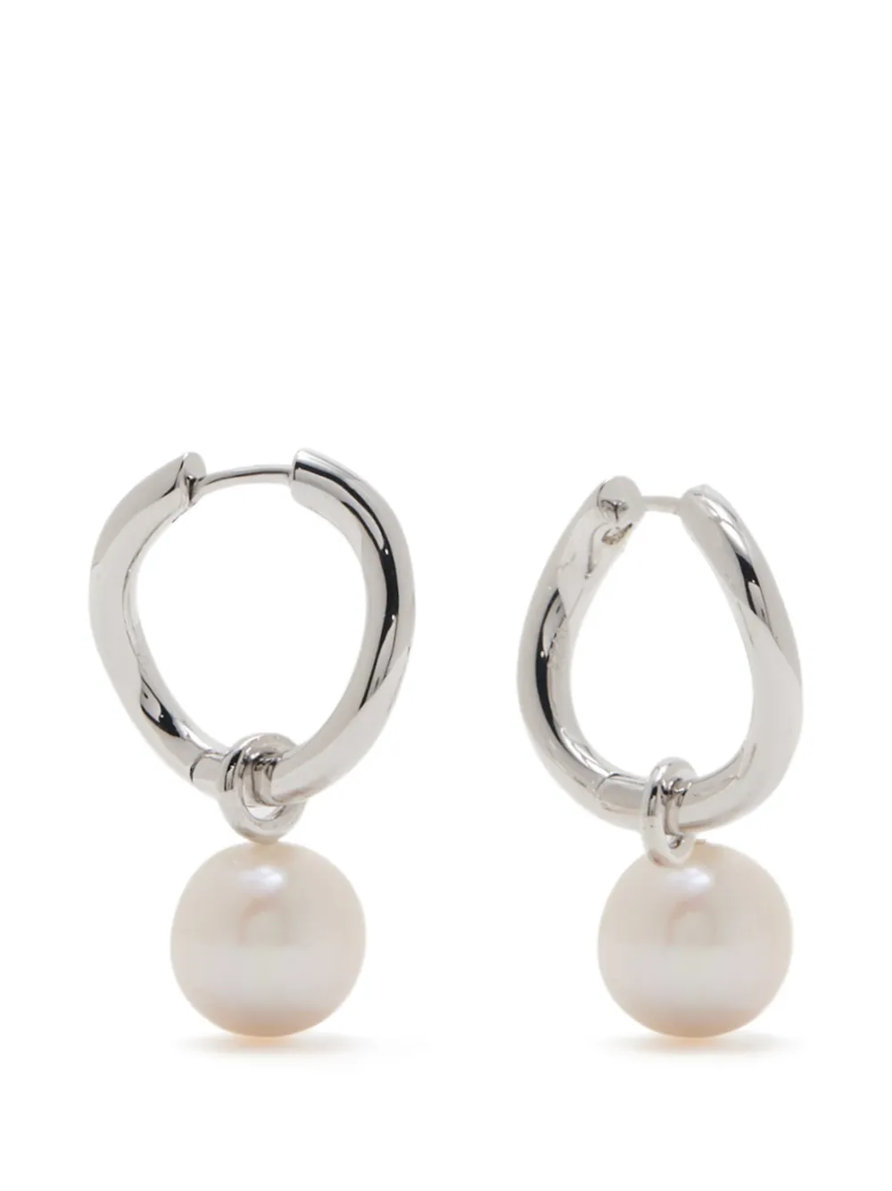 Astrid & Miyu Serenity oorbellen met parel bedel - Zilver