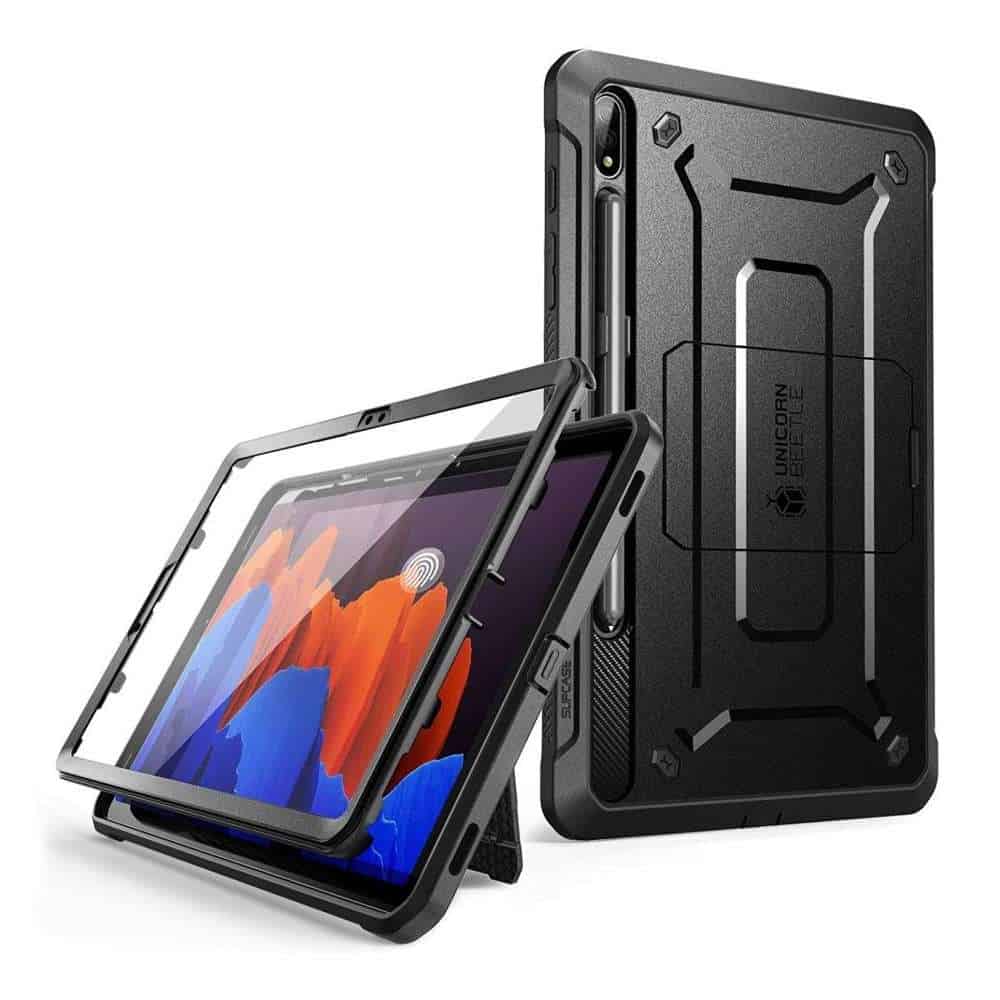 SUPCASE Full Cover Hoes Samsung Tab S8 PLUS - S7 Plus - 12.4 inch - Zwart
