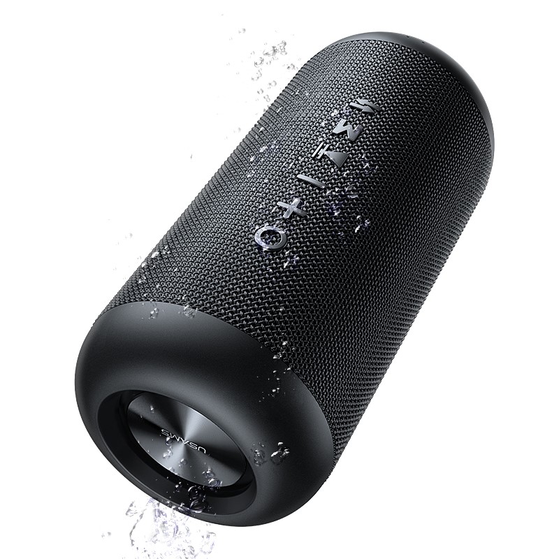 USAMS Waterdichte Draagbare Draadloze Speaker - 1800mAh - Zwart