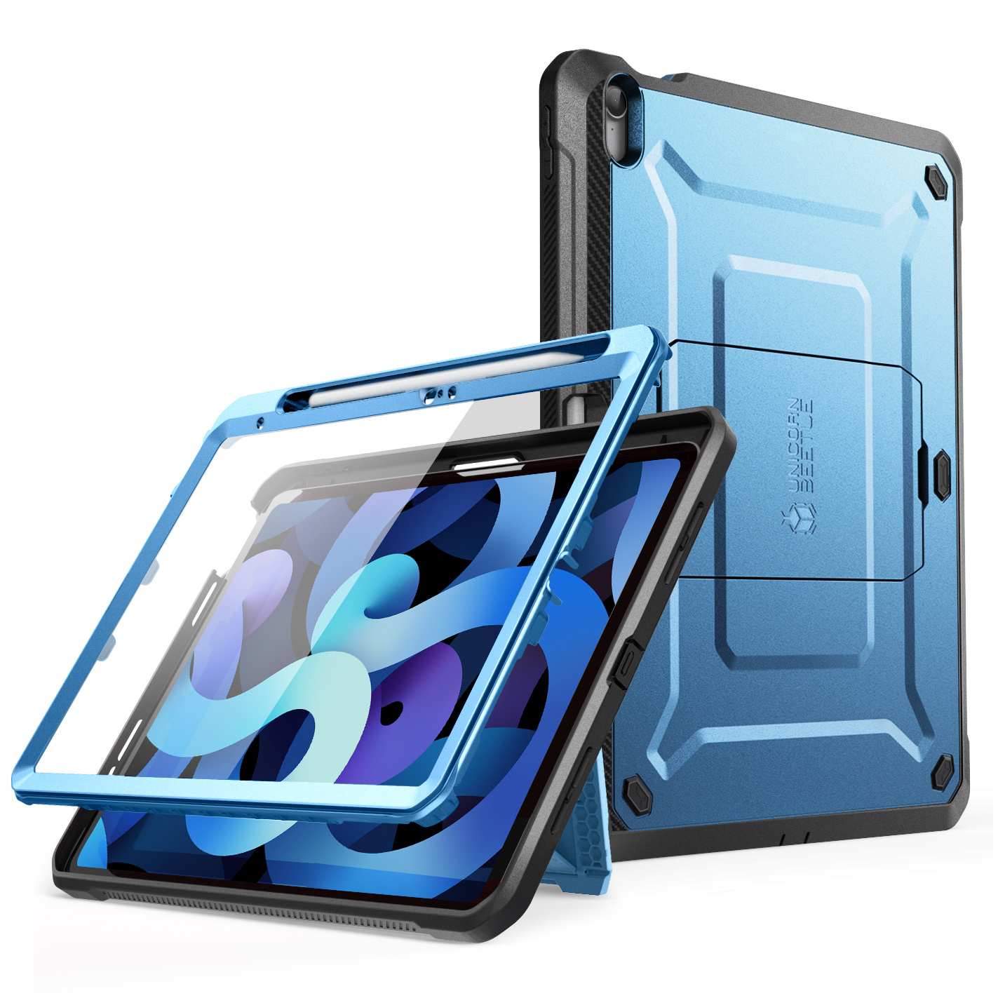 Supcase Fullcover hoes met screenprotector iPad 11 en iPad 10 - 10.9 inch - Blauw