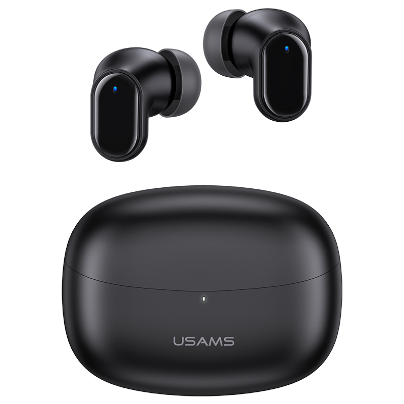 USAMS draadloze Earbuds met Bluetooth 5.1 - Zwart