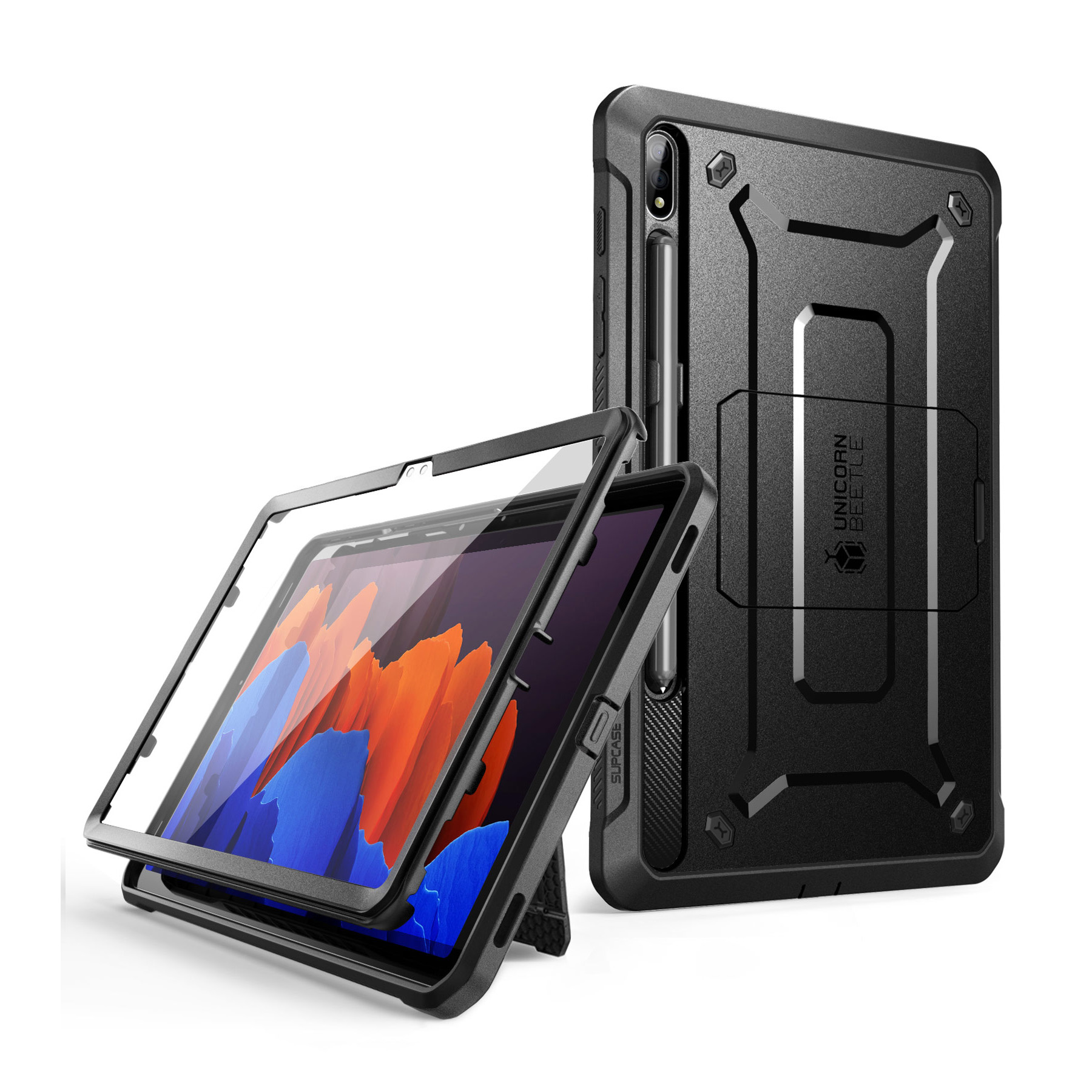 Supcase Fullcover hoes Samsung Tab S8 Ultra / S9 Ultra - 14.6 inch - Zwart