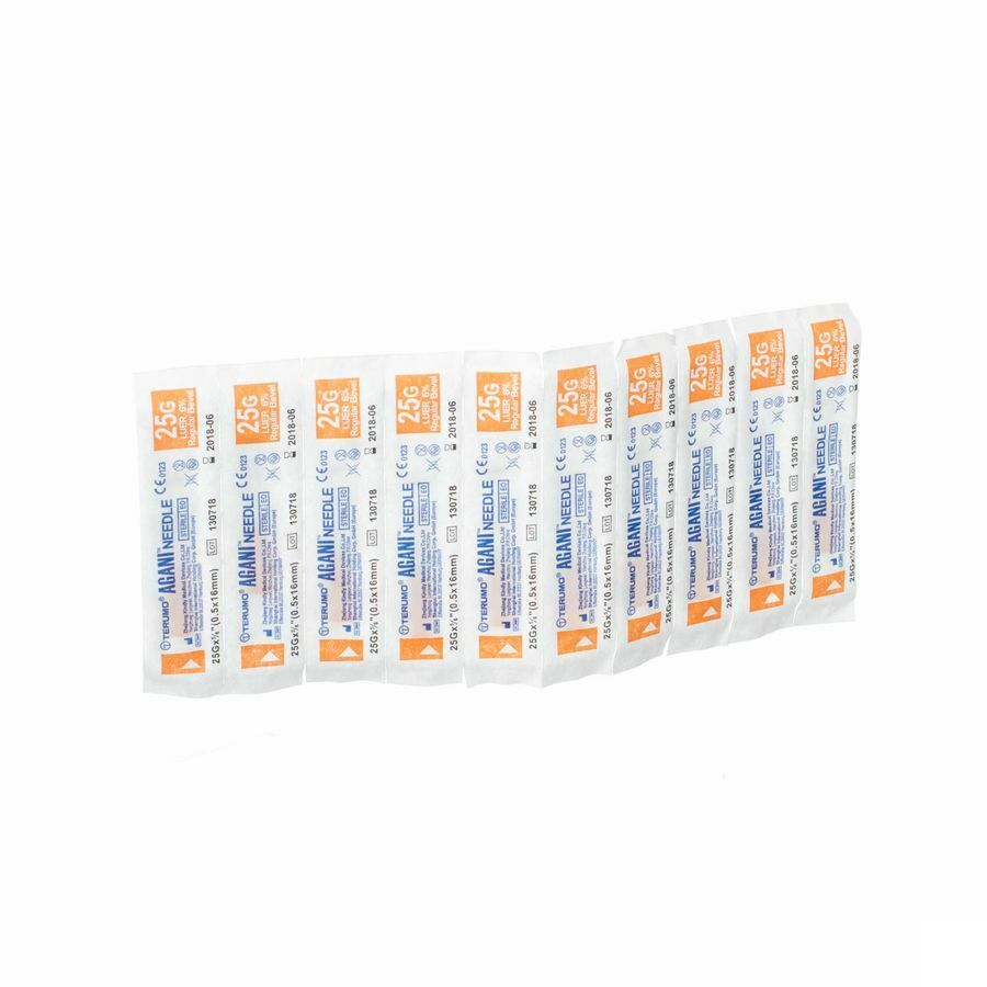 Terumo Naald Agani 25g 5/8 Rb Oranje 10