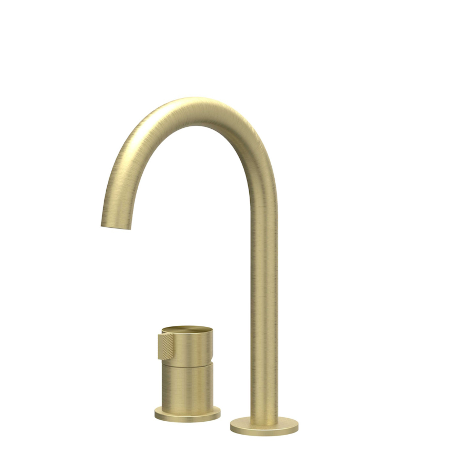 IVY Tribe Wastafelmengkraan - 2-gats - bladmontage - uitloop - coldstart - RVS316 - geborsteld mat goud PVD 6100512