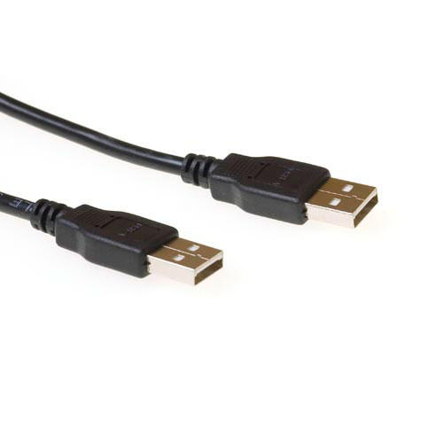 USB 2.0 A Male - A Male kabel 5 meter zwart