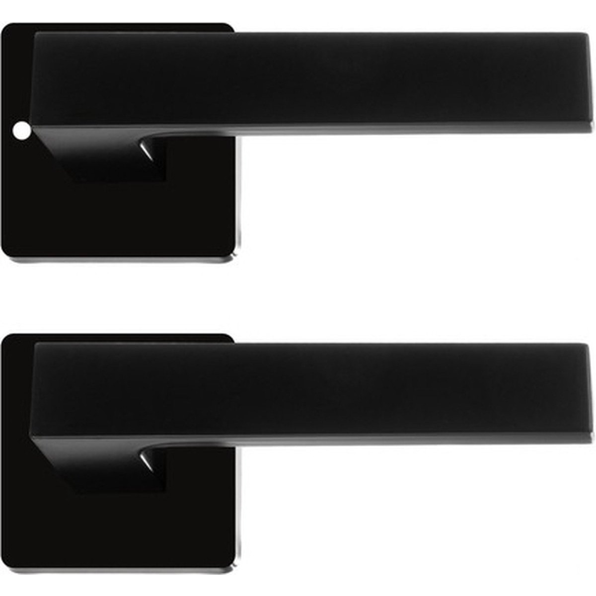 Ruhhy Deurhendel set - 4x stuks - zwart - deurgreep - deurkruk -